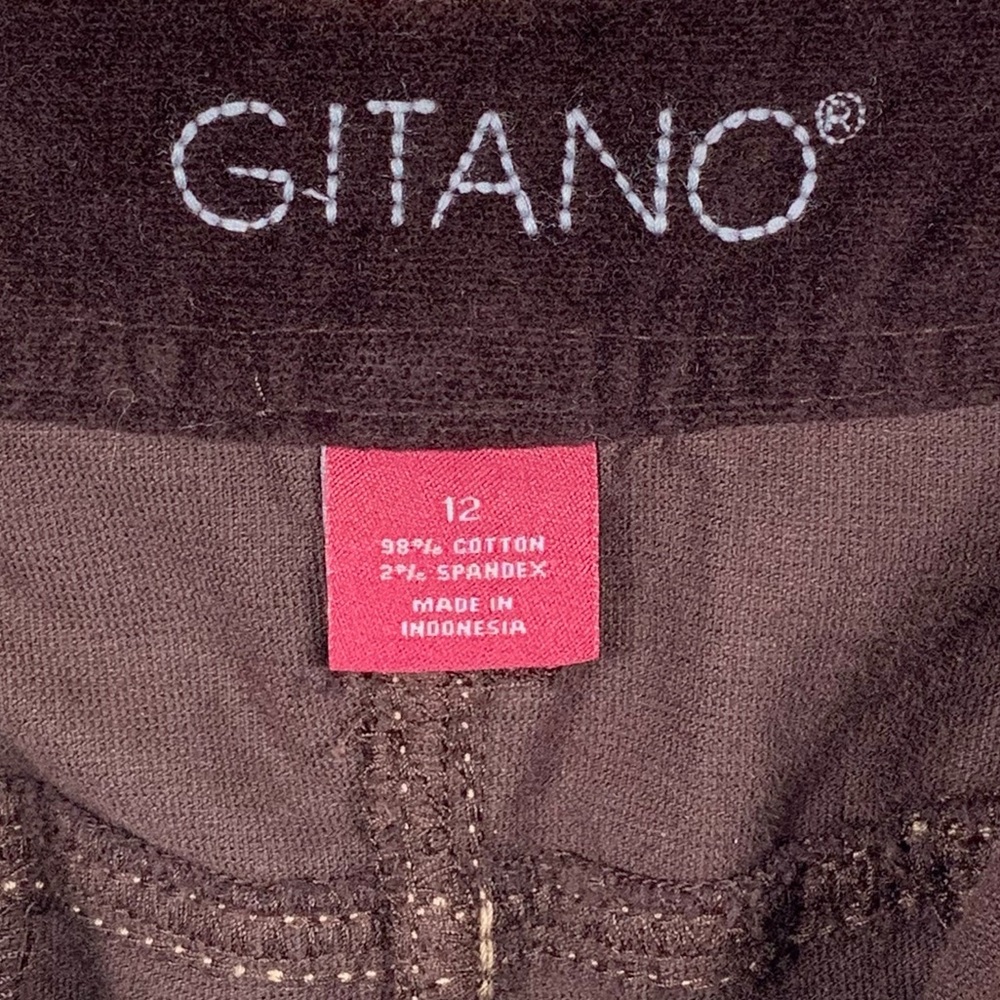 Vintage Gitano Brown Velvet A-Line Midi Skirt - Picture 5 of 5